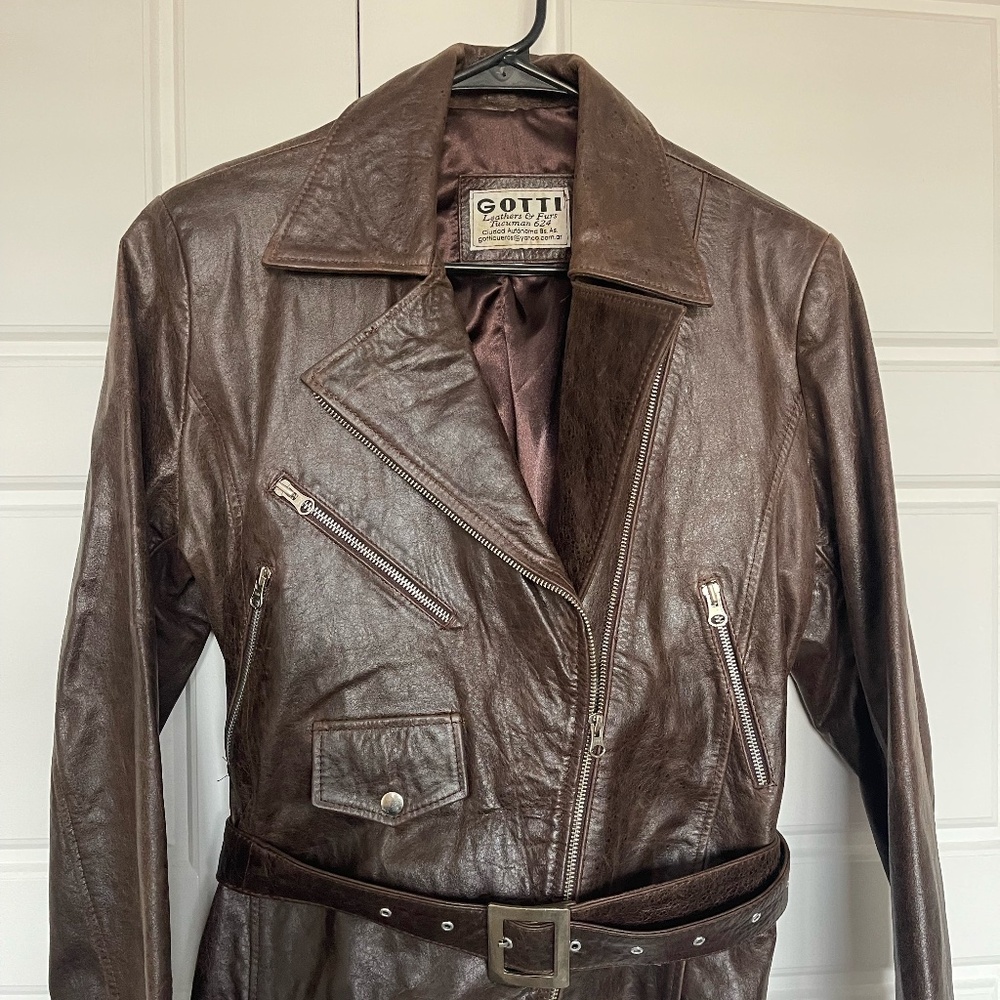 Argentine leather jacket custom made never worn